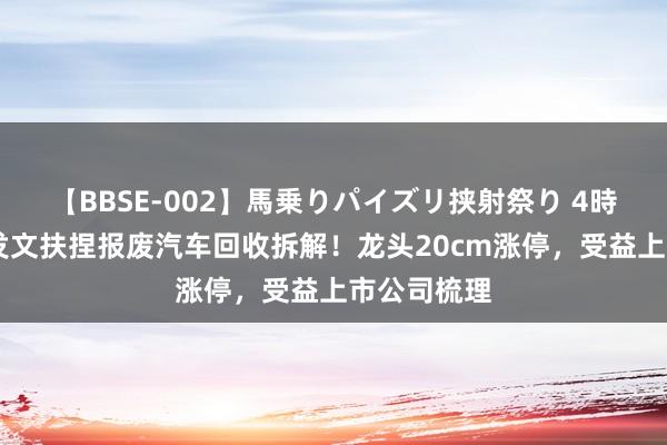 【BBSE-002】馬乗りパイズリ挟射祭り 4時間 国务院发文扶捏报废汽车回收拆解！龙头20cm涨停，受益上市公司梳理