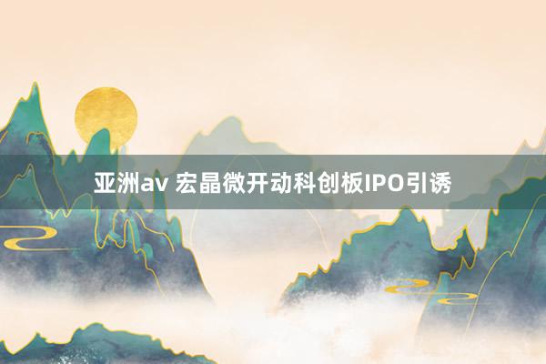 亚洲av 宏晶微开动科创板IPO引诱