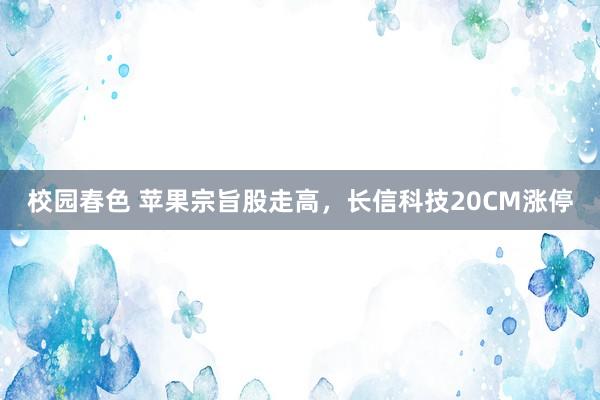 校园春色 苹果宗旨股走高，长信科技20CM涨停