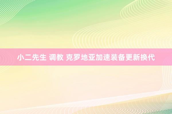 小二先生 调教 克罗地亚加速装备更新换代