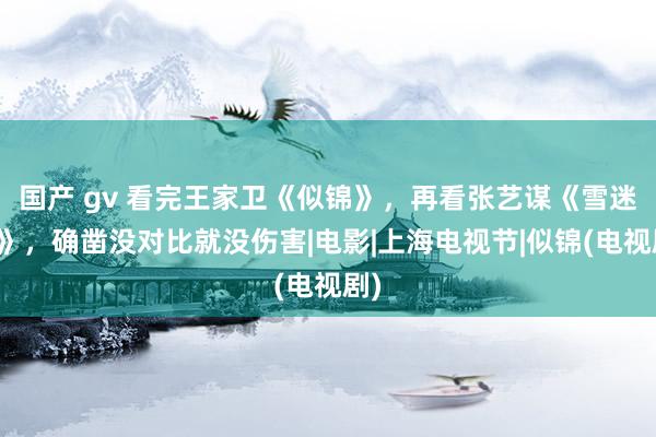 国产 gv 看完王家卫《似锦》，再看张艺谋《雪迷宫》，确凿没对比就没伤害|电影|上海电视节|似锦(电视剧)